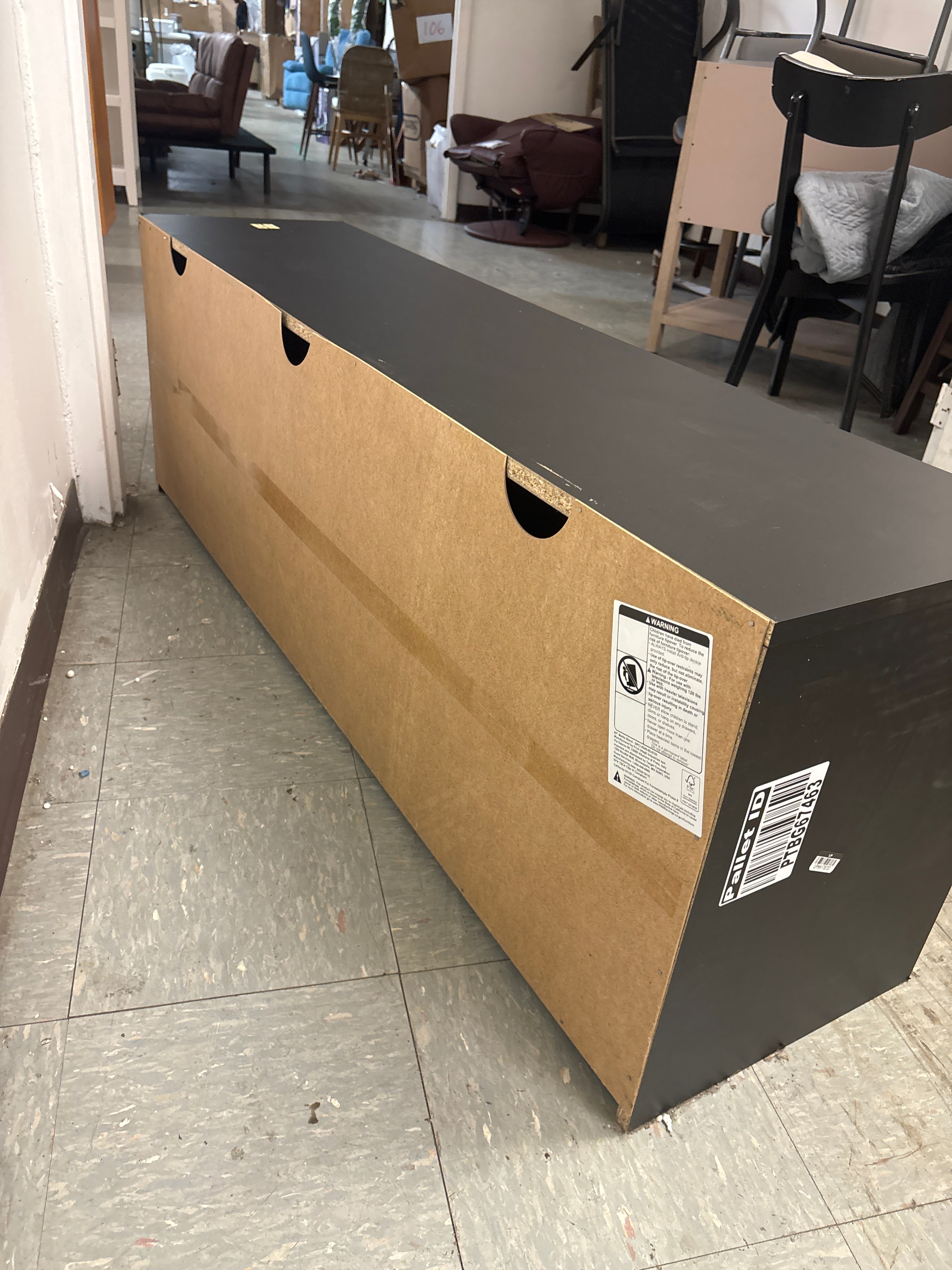 Dorm Storage TV Stand - Black SHOWROOM ITEM