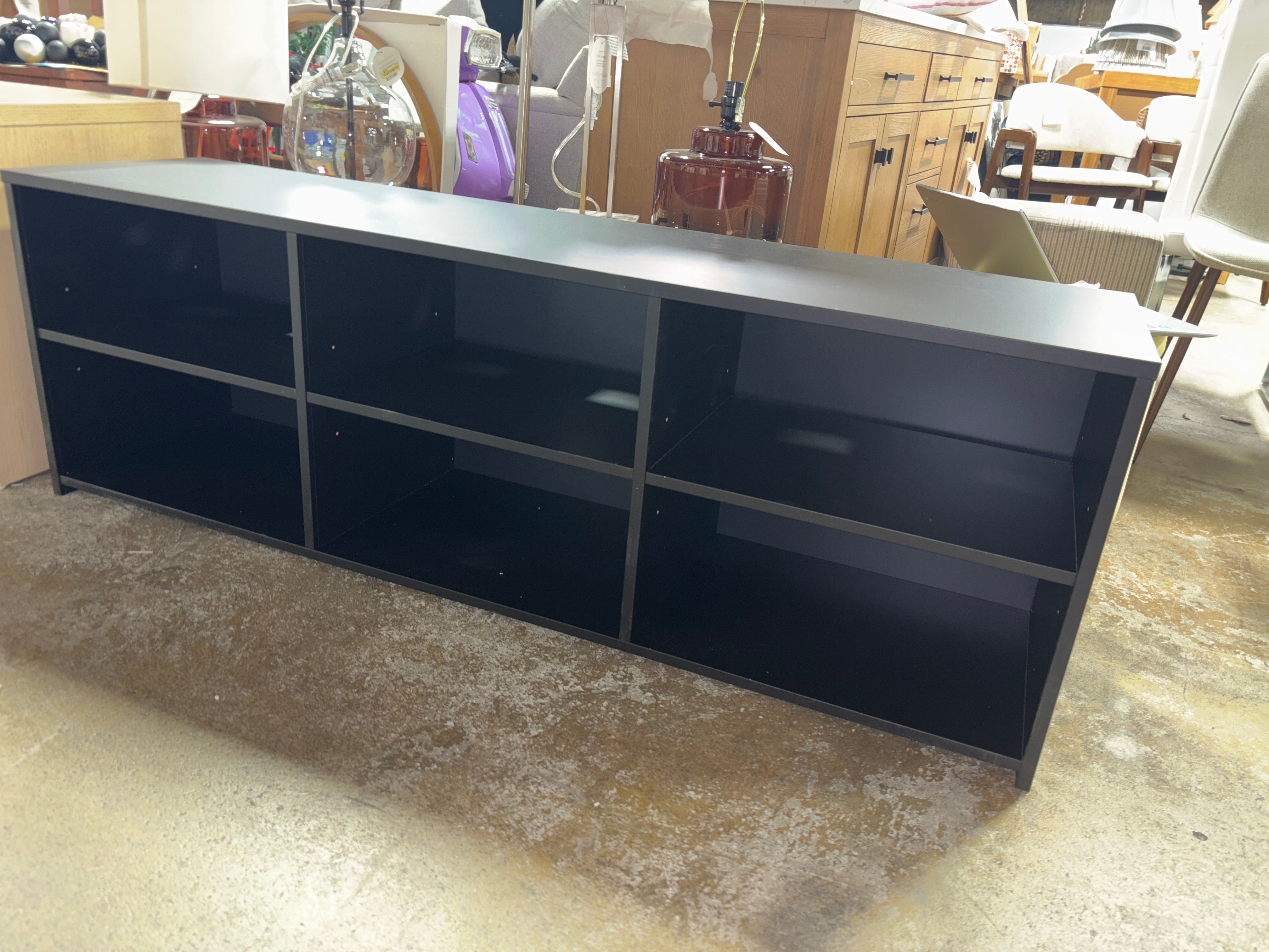 Storage TV Stand for TVs up to 70" - Black SHOWROOM ITEM