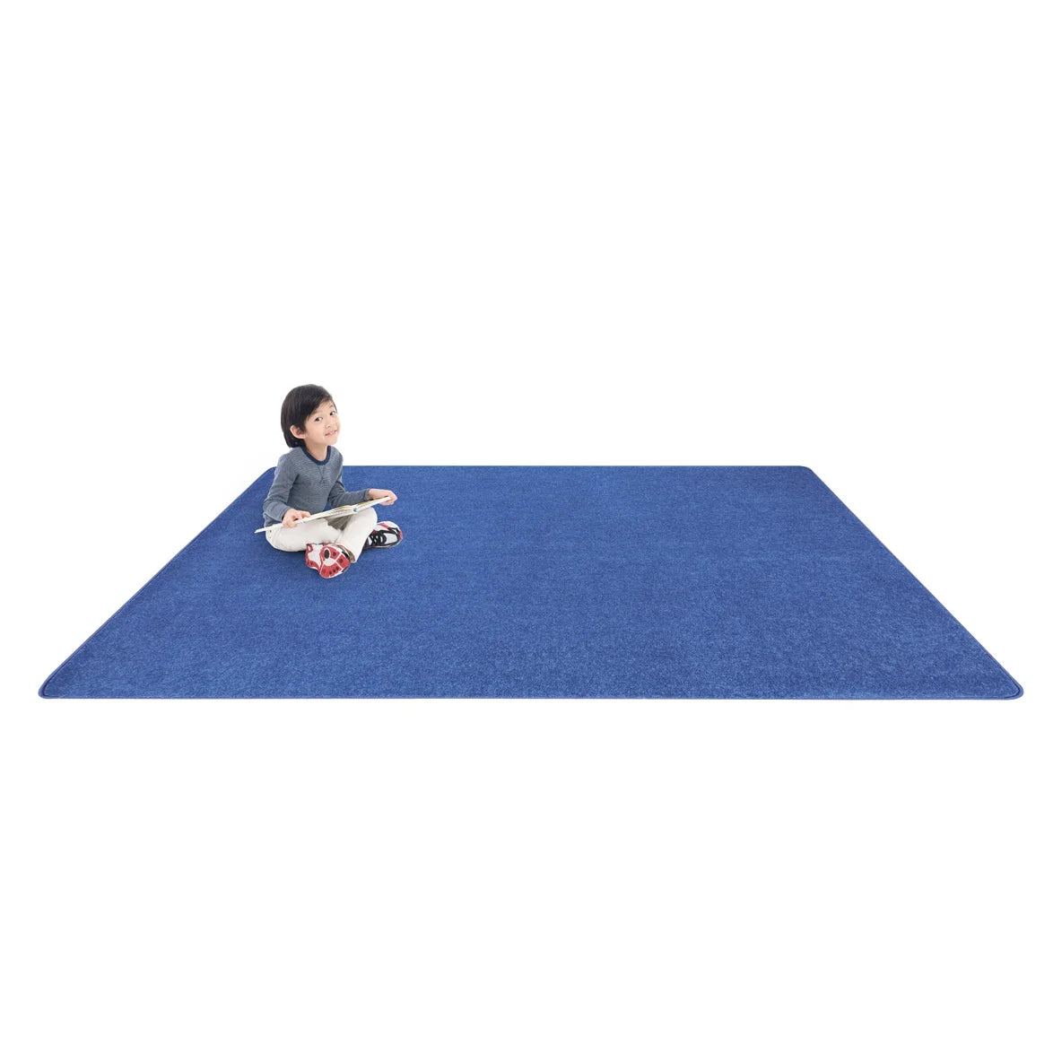 Just Kidding 12' x 6' Area Rug Cobalt Blue