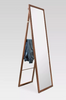 Wood Ladder Standing Mirror Brown