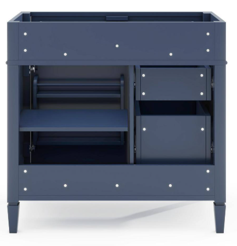 Bath Vanity Cabinet without Top in Blue
