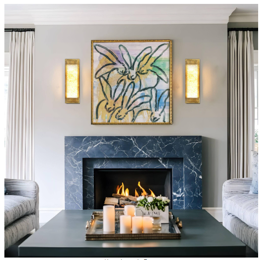 Modern 1-Light Vintage Gold Leaf LED Wall Sconce