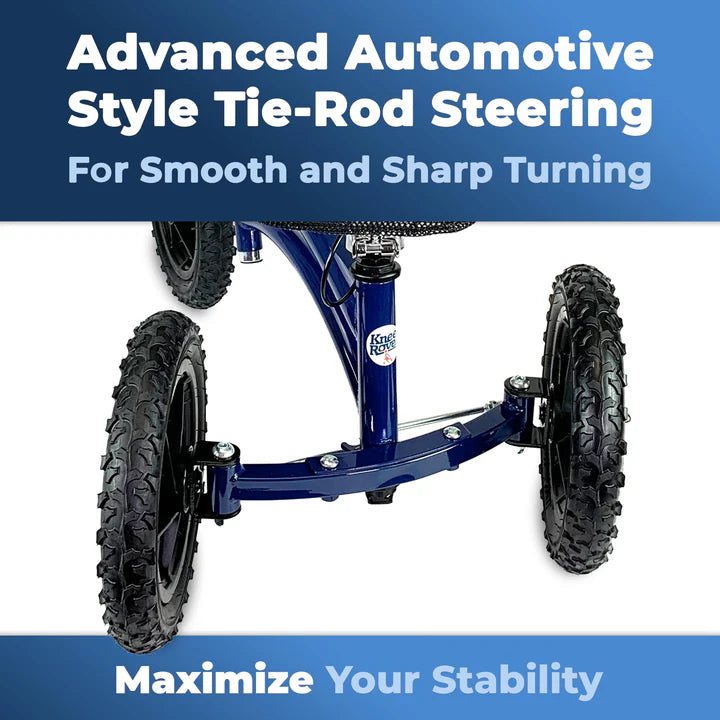 All Terrain Steerable Knee Scooter Blue