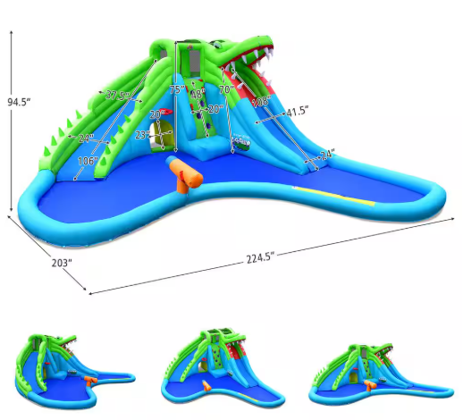 Inflatable Style Water Slide Upgraded Kids Bounce Castle