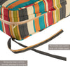 2-Piece Sunset Stripe Outdoor Deep Seat Cushion Set