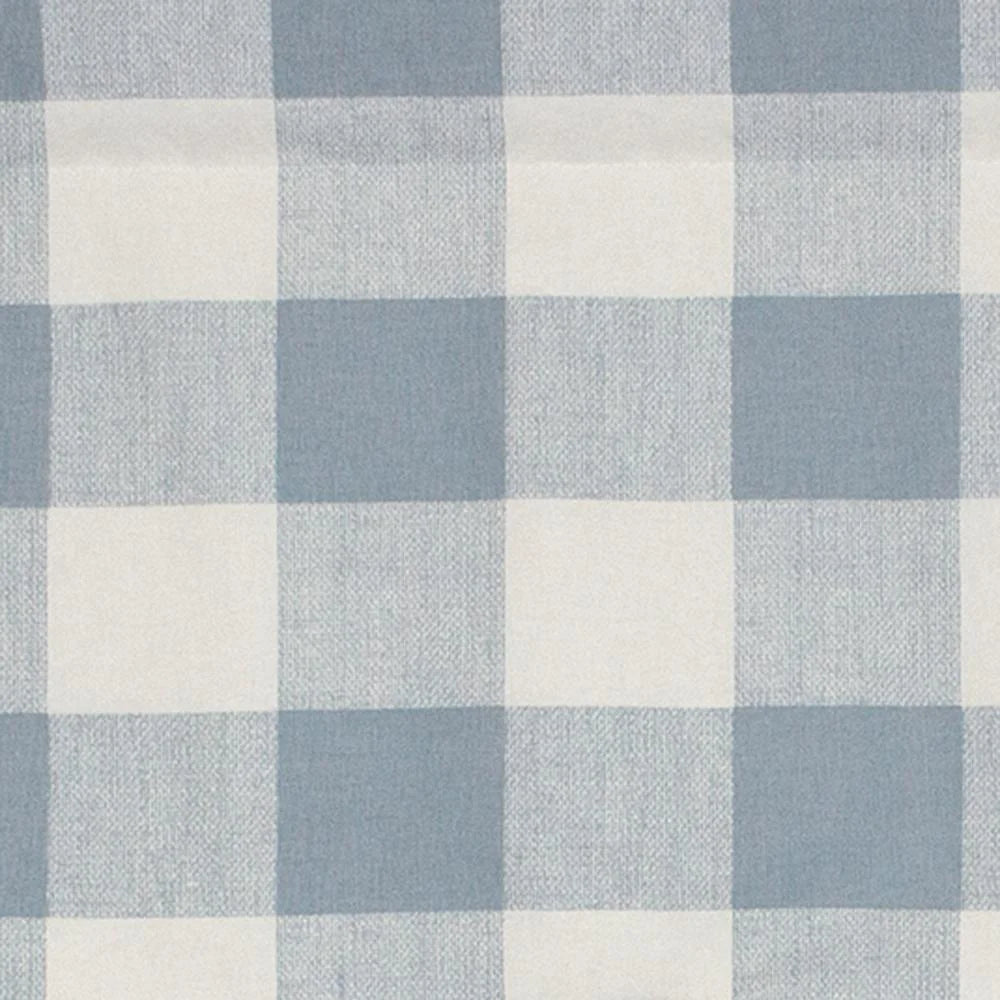 Home Grande Check Style Regal All Season Valance Blue 3 Rod Pocket