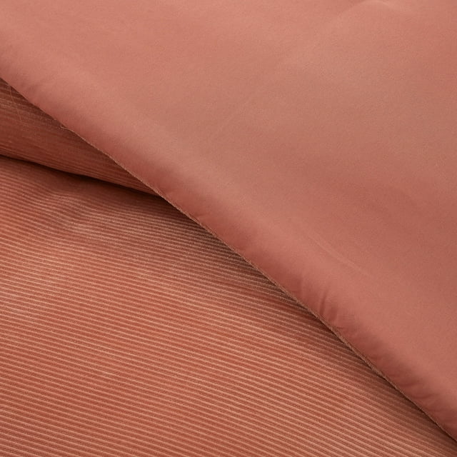 Terracotta Corduroy Comforter for Adults and Teens, Full/Queen
