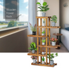 Wood 5 Tiers Plant Stand, Flower Shelf, Display Rack, Carbonized, for Indoor Outdoor