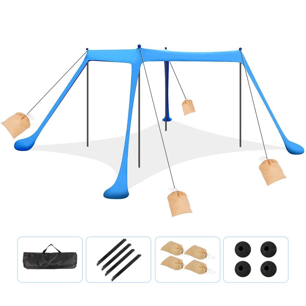 5-8 Person Beach Tent with Carry Bag