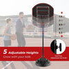 5.5 to 7.5 FT Adjustable Portable Basketball Hoop System