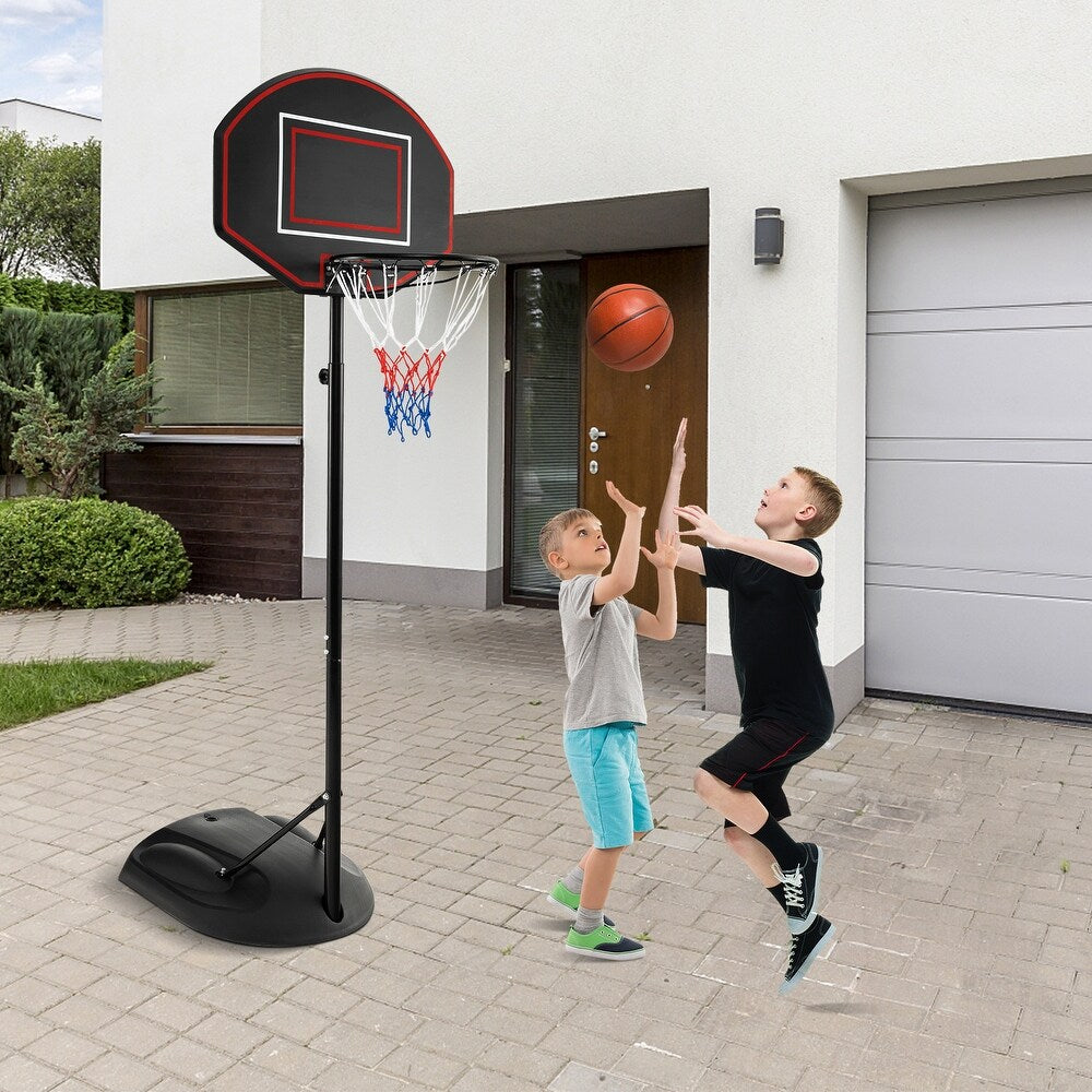 5.5 to 7.5 FT Adjustable Portable Basketball Hoop System