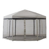 Hexagon Pop Up Gazebo with Netting