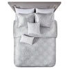 3 Piece Kiona Bedding Comforter Set, Modern King, Grey