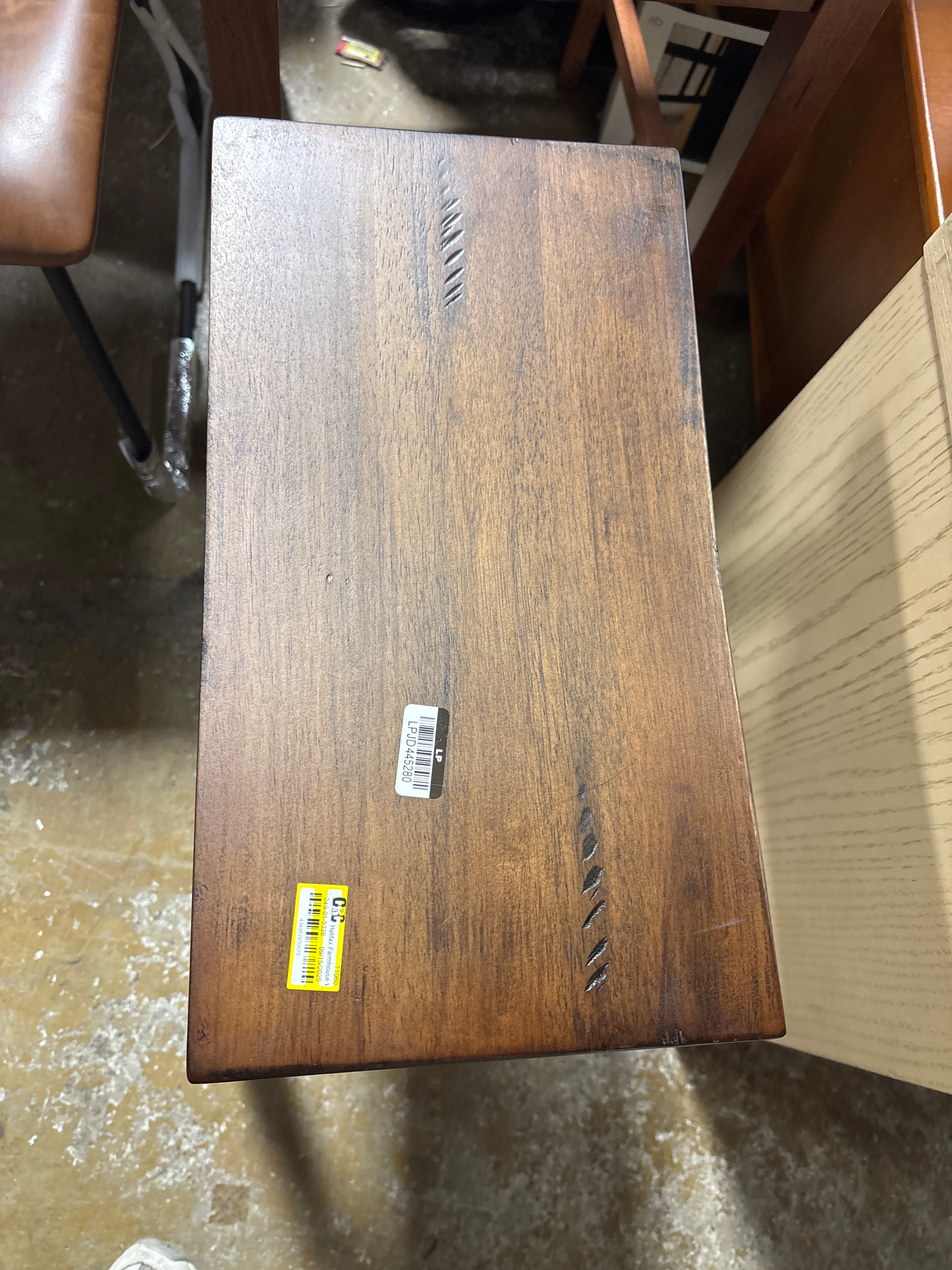 Halifax Farmhouse Wood Counter Height Barstool SHOWROOM ITEM