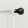 Exclusive Home Vine Oil Rubbed Bronze Iron Single Curtain Rod with Finials