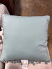 Euro Textured Slub Tassel Decorative Throw Pillow - Light Teal Blue SHOWROOM ITEM 🔴