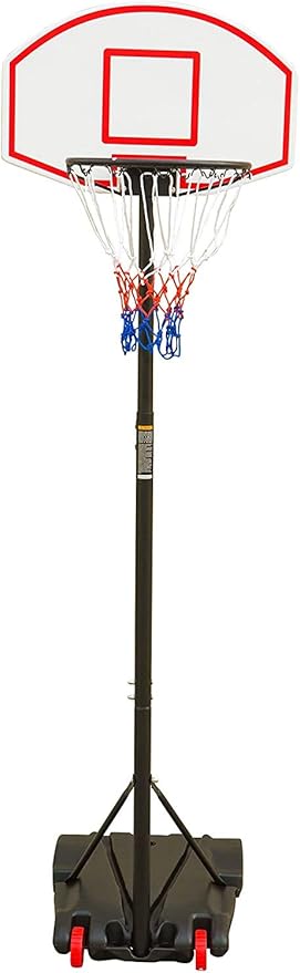 Basketball Hoop for Kids Portable Height-Adjustable Sports Backboard System Stand w/Wheels
