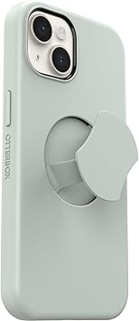 iPhone 14 and iPhone 13 OtterGrip Symmetry Series Case - CHILL Out (Green), Built-in Grip, Sleek Case, Snaps to MagSafe, Raised Edges Protect Camera & Screen