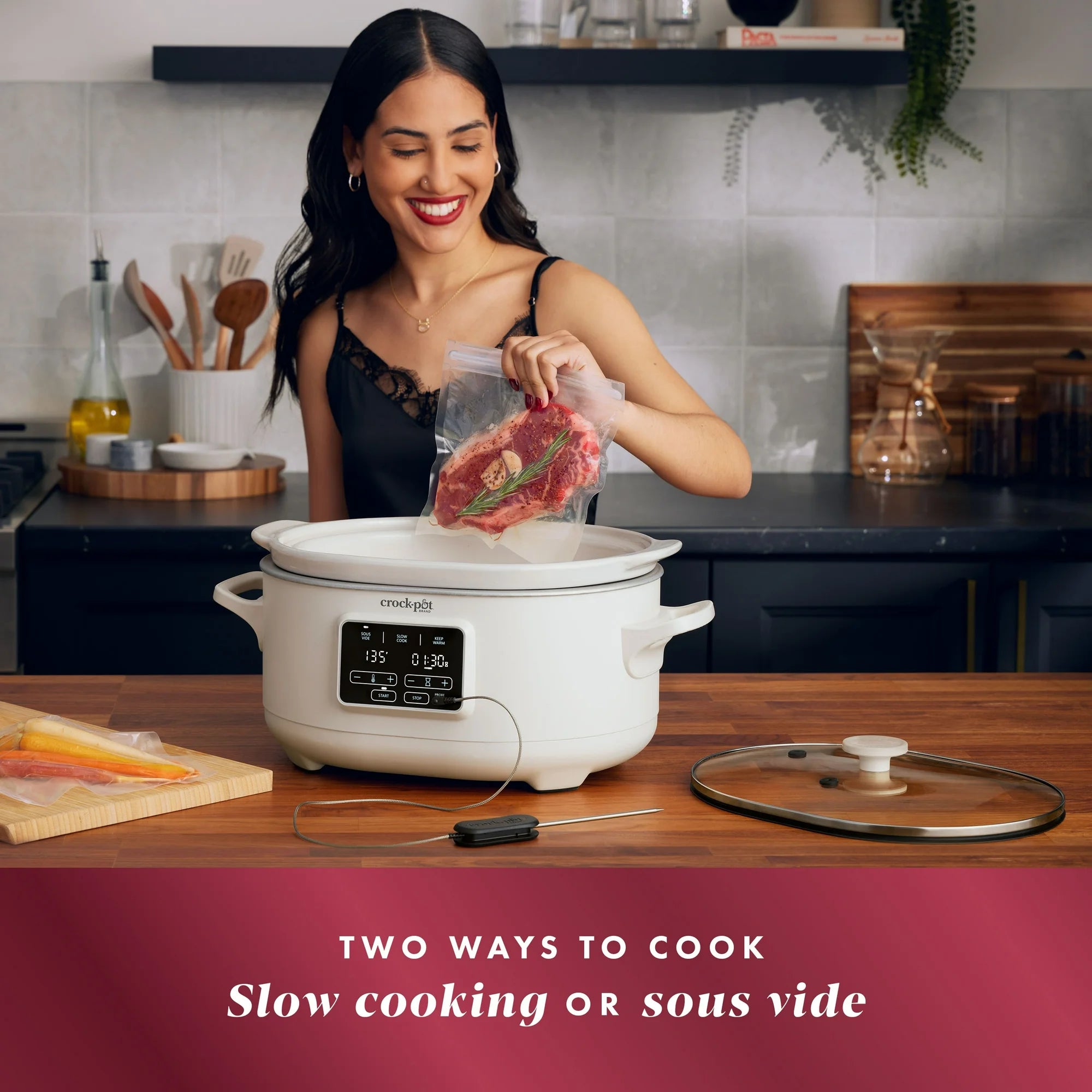 Programmable 6-Quart Slow Cooker with Sous Vide, Oat Milk