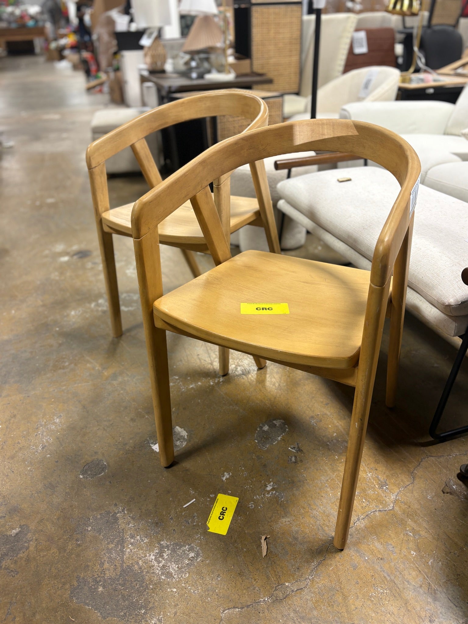 (Set of 2) Lana Curved Back Dining Chair SHOWROOM ITEM