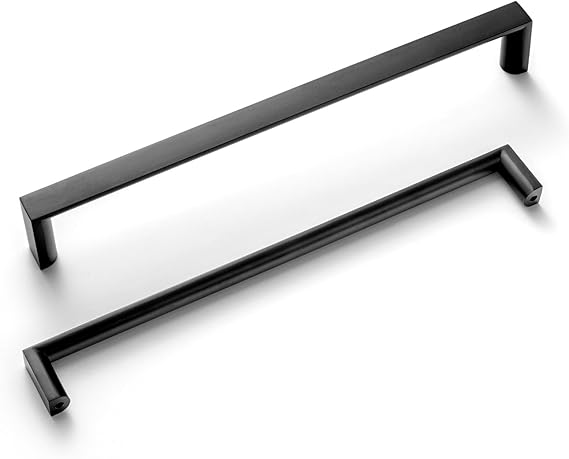 6 Pack Modern Cabinet Pulls Matt Black