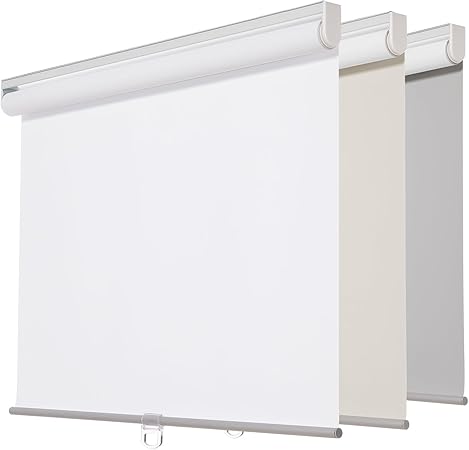 Cordless Window Shades Blinds 100% Blackout Roller Window Shades UV Protection