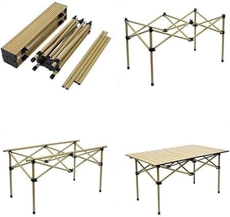 Camping Table Folding Picnic Portable Foldable (Kakhi Yellow)
