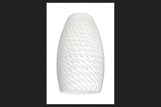 Cylindrical White Glass Shade - Set of 2