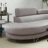 Bobkona Isidro Faux Leather sectional, Light Grey