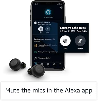 Buds with Active Noise Cancellation, Wireless Earbuds Charging Case, Glacier White