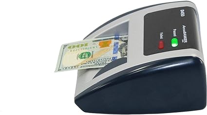 Counterfeit Money Checker Machine, Magnetic, Infrared, Watermark and Micro-Printing Detection in Less Than 1 Second with Audible and Visual Alert for Suspicious Bill