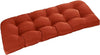 Outdoor Bench Cushion for Patio Furniture, Waterproof Tufted Overstuffed Porch Swing Cushions, Memory Foam Outdoor Loveseat Cushions, Orange, Set of 1
