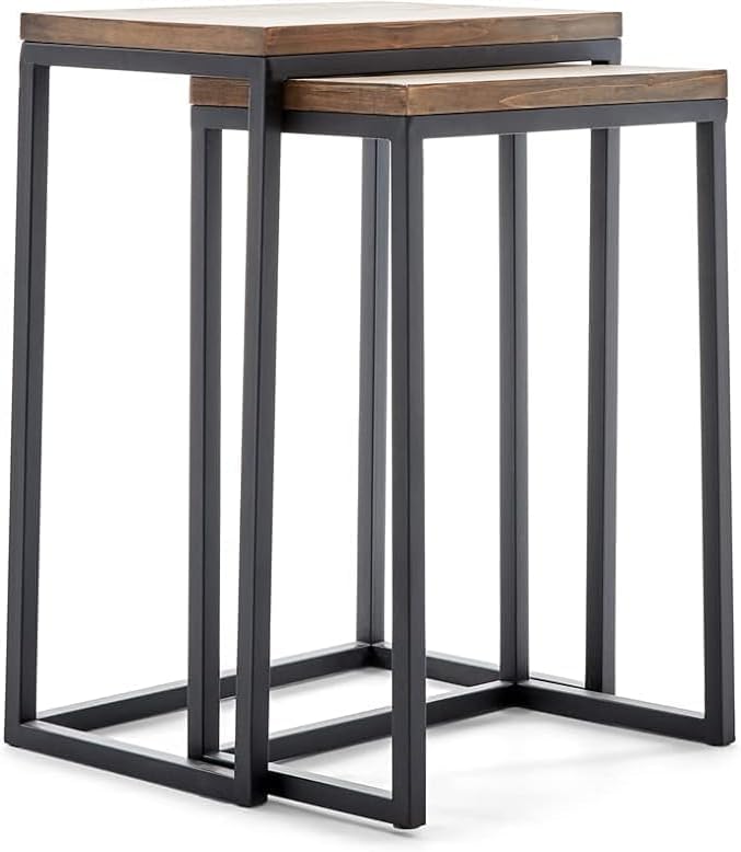 Parker Nesting End Table Set Brown Set of 2 SHOWROOM ONLY ITEM