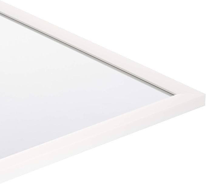 Rectangular Wall Mount Mirror, Standard Trim, White