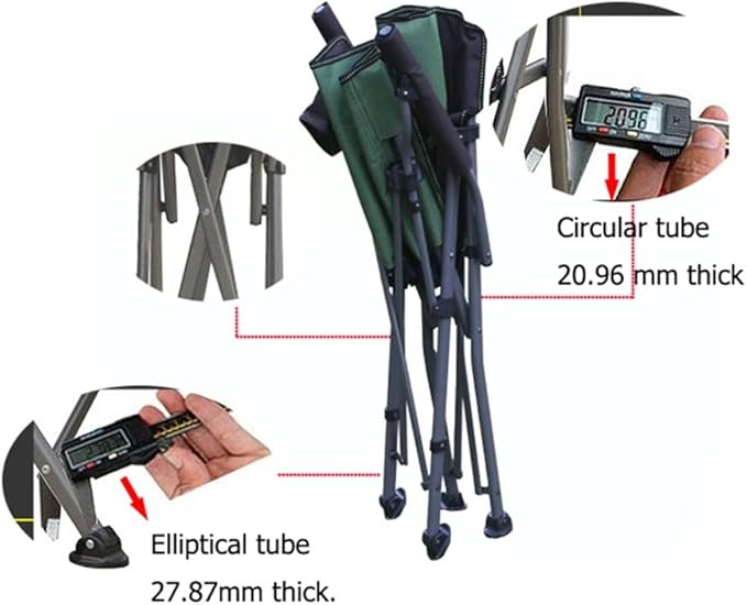 Portable Folding Chair Heavy Duty Thicken 600D Oxford Outdoor Camping Chair with Carrying Bag