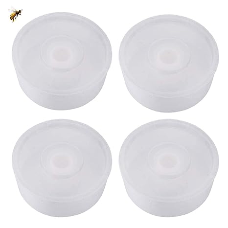 4 PCS Rapid Round Bee Feeder Beehive Top Feeder Bee Hive Top Plastic Bee Water Feeder Bee Drinking Equipment