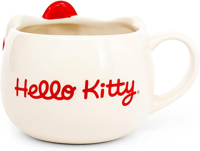 Hello Kitty Face Ceramic 3D Sculpted Mug