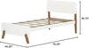 Max and Lily TWIN Mid-Century Modern Solid Wood Platform Bed