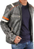Black Leather Jacket Men - Black Real Lambskin Mens Motorcycle Jacket