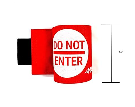 Do Not Enter Sign with Magnetic Ends English and Spanish Door Barricade Barrier (2 Pack)