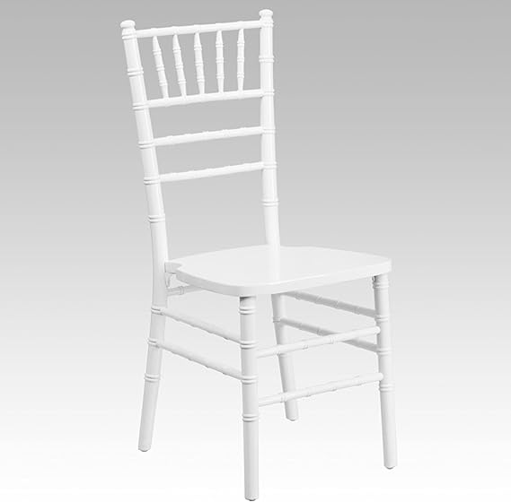 2 Pack HERCULES Series White Wood Chiavari Chair