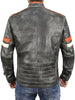 Black Leather Jacket Men - Black Real Lambskin Mens Motorcycle Jacket