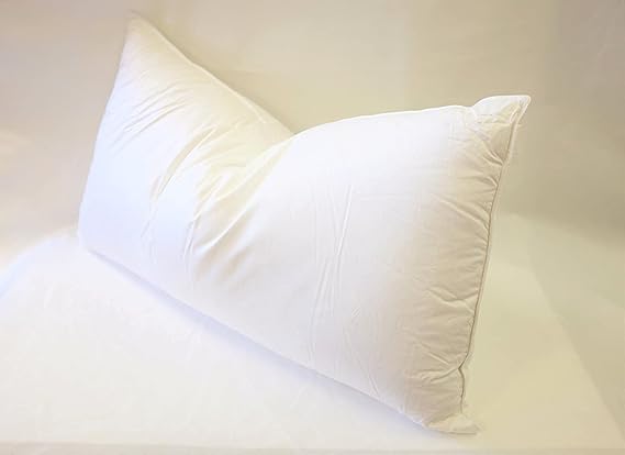 White Goose Down/White Goose Feather Down Pillow - Medium Support Pillow, Best Pillow for Back & Side Sleeper - 100% Cotton Shell (King Size 1 Pack)