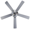 5-Blade Crystal Lighting Ceiling Fan Remote Control, Chrome