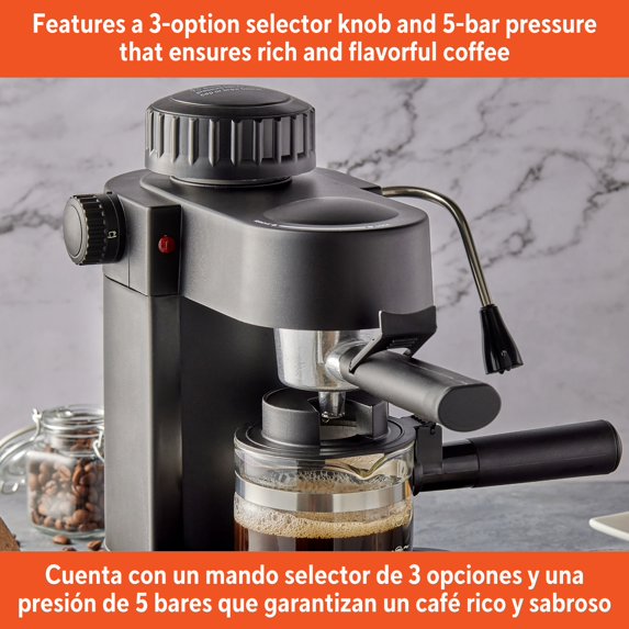 4cup Electric Espresso Cappuccino Maker, Black