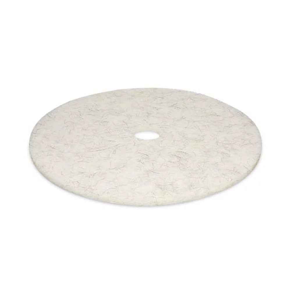 Natural Burnishing Floor Pads, White, 5/Carton | Bundle of 5