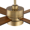 Wooden 4-Blade Brushed Brass LED Ceiling Fan with Remote