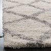 Berber Shag Collection BER215B Ivory / Grey Rug