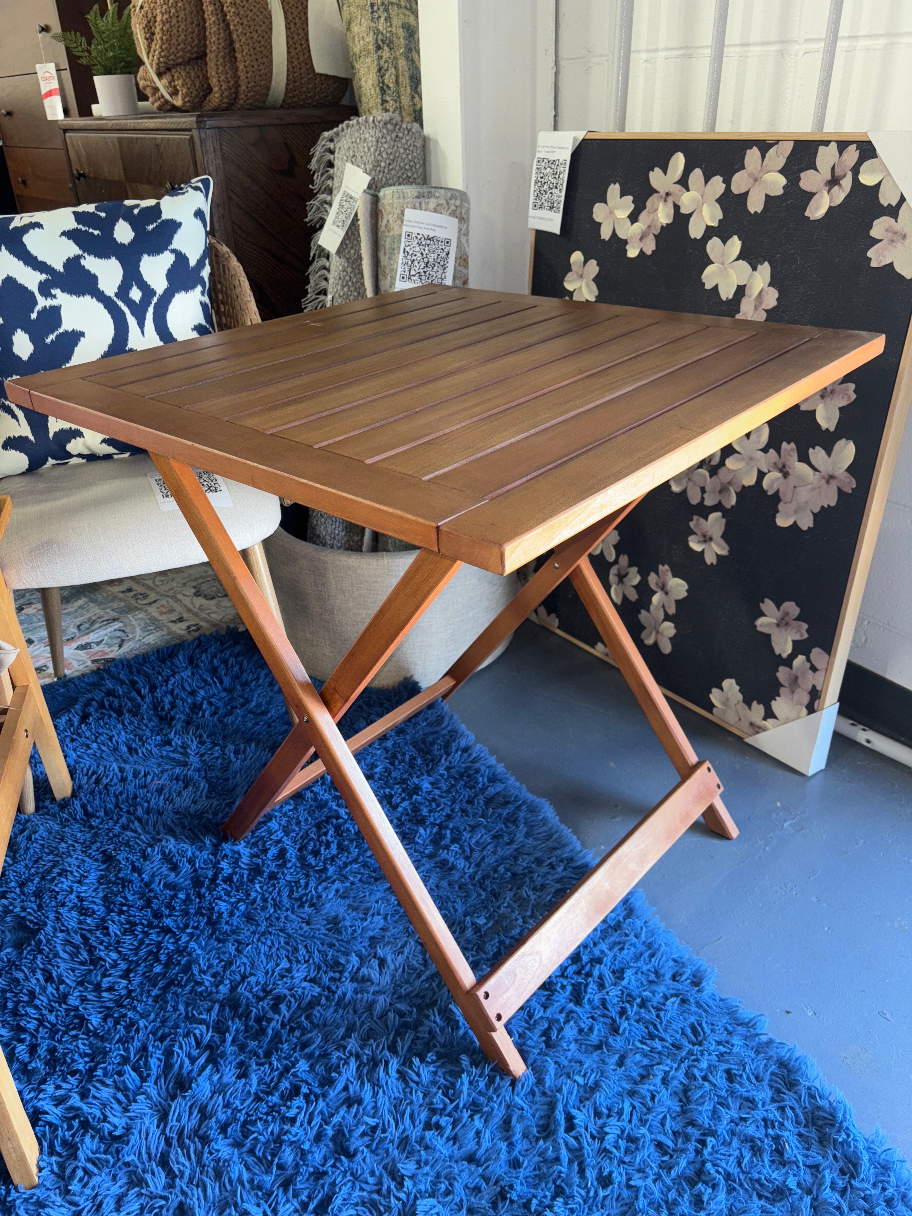 Ferron 28" Square FSC Wood Patio Table SHOWROOM ITEM