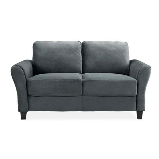 Westin Rolled Arm Loveseat, Dark Grey